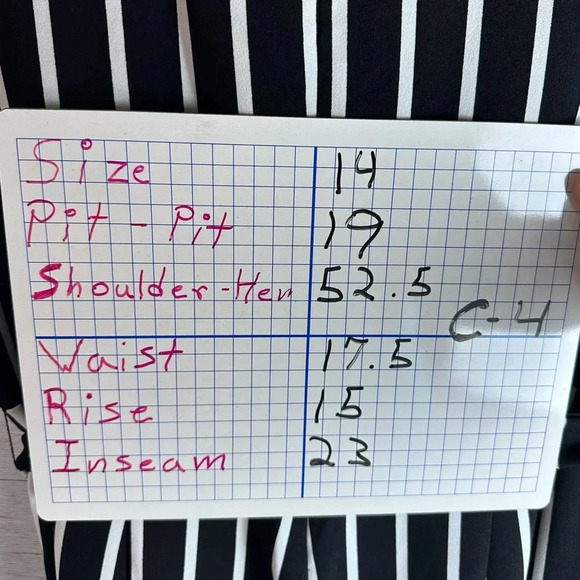 Ann Taylor Black & White Jumpsuit striped evening business casual plus size - Picture 13 of 13